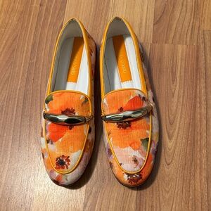 Franco Sarto Orange Floral Loafers